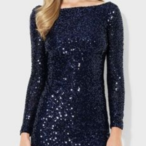 Ralph Lauren Sequin dress in navy size 2 - Picture 4 of 5